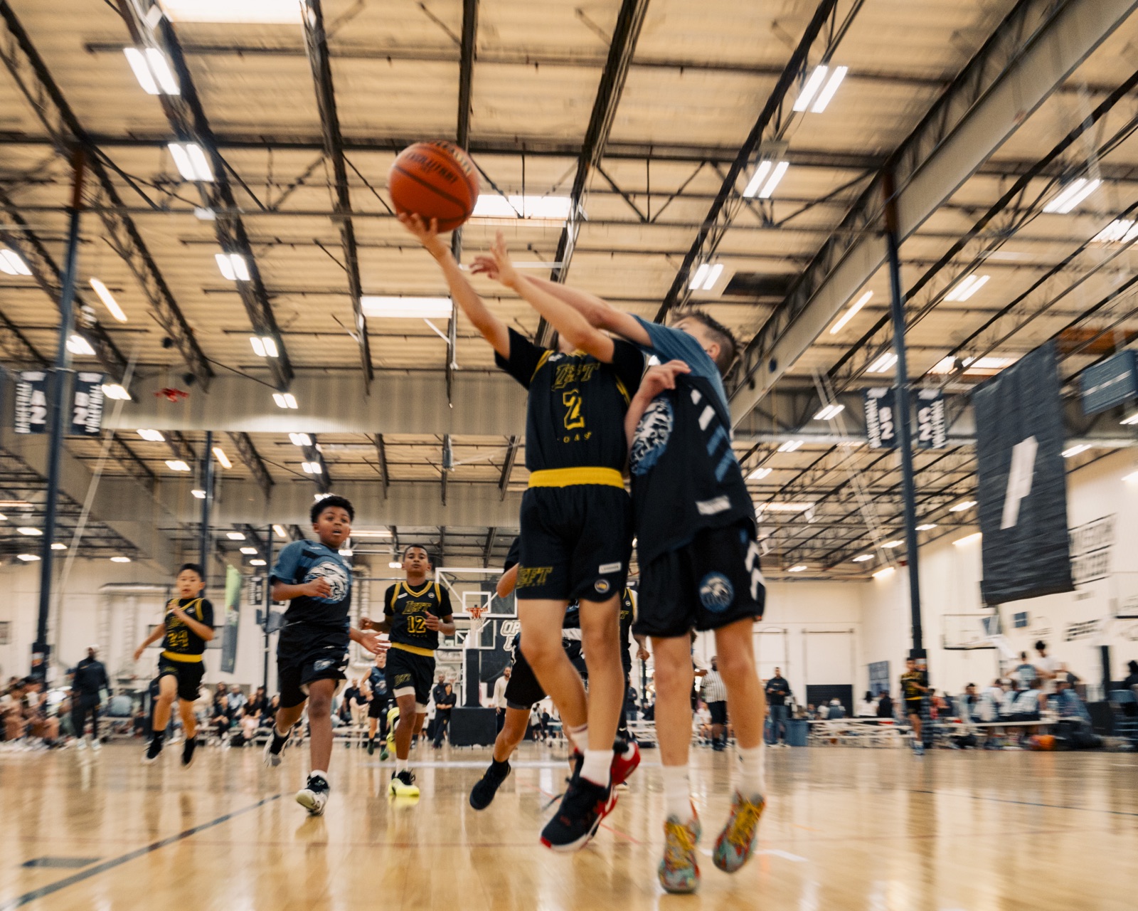 Low angle player pointing