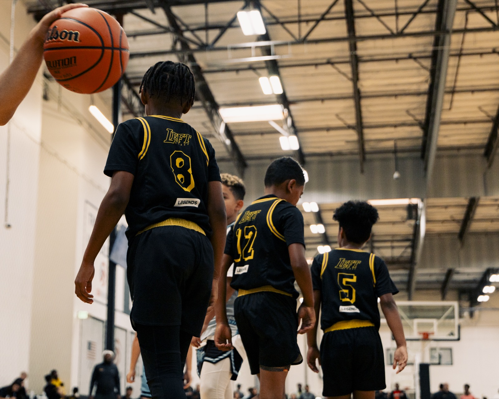 Players walking with ball